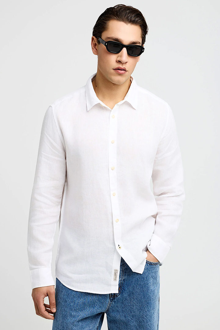 Picture of The Essential-Linen Shirt - White