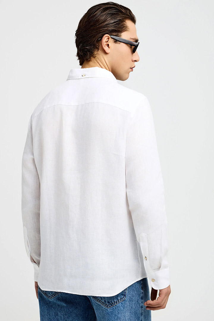 Picture of The Essential-Linen Shirt - White