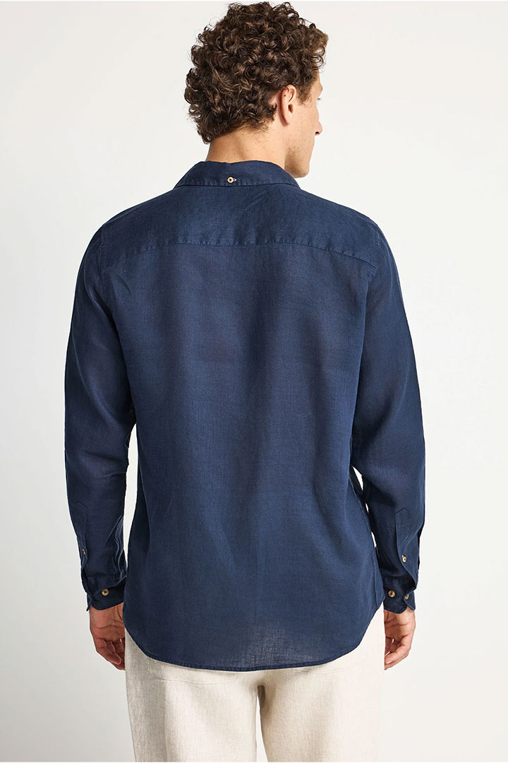 Picture of The Essential-Linen Shirt - Navy
