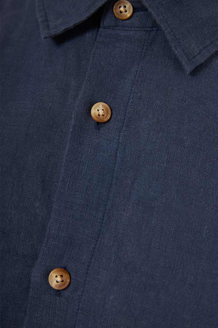 Picture of The Essential-Linen Shirt - Navy