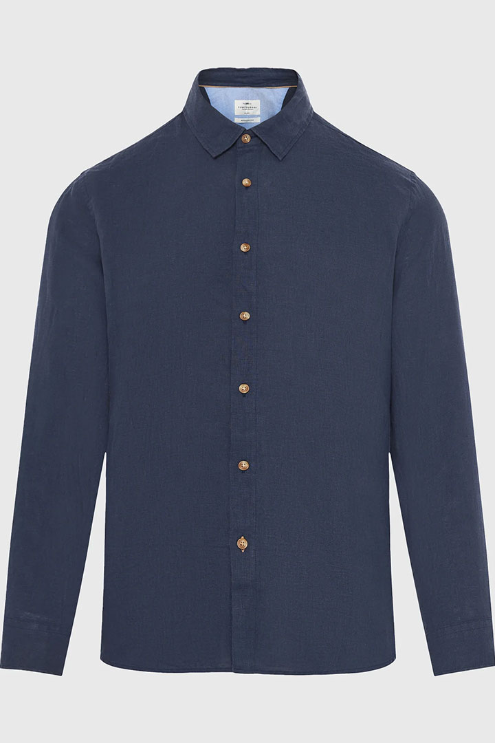 Picture of The Essential-Linen Shirt - Navy