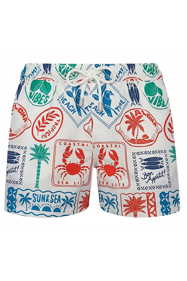 Picture of Arthus Boy Swim Short - Coastal Stamps