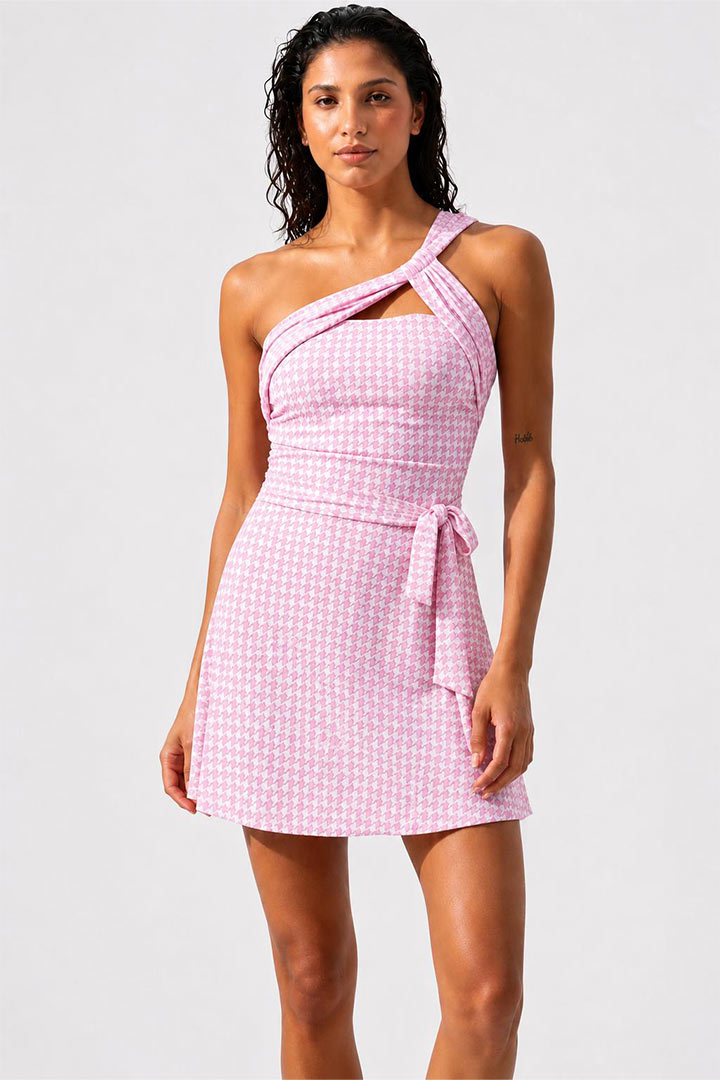 Picture of Hera Houndstooth Skort - Pink 