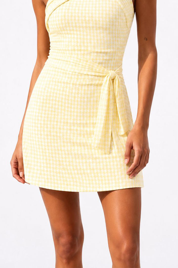 Picture of Hera Houndstooth Skort - Yellow 