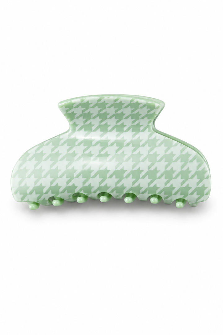 Picture of Houndstooth Claw Clip - Green