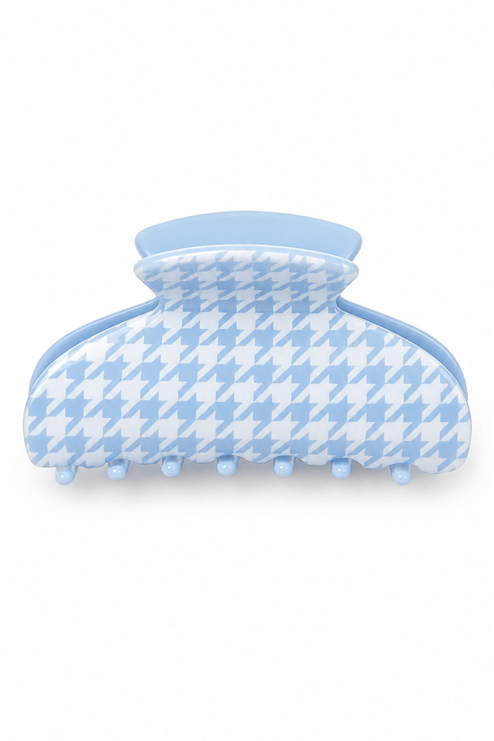 Picture of Houndstooth Claw Clip -  Baby Blue