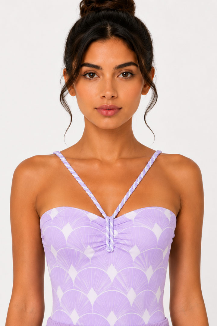Picture of Astra Pattern Swimsuit - Purple