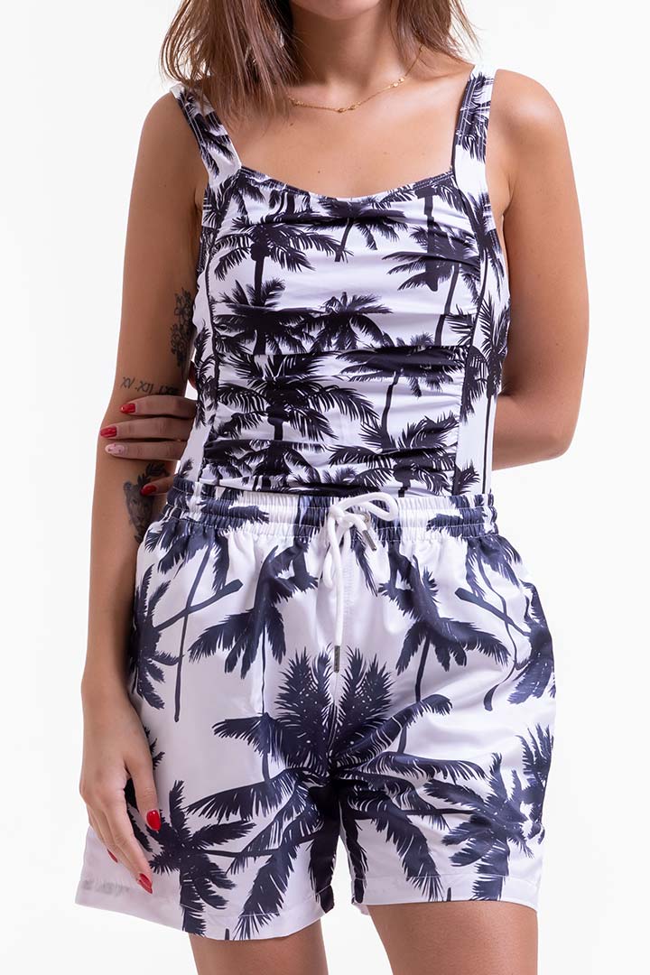 Picture of Palms Swim Shorts - Black/White