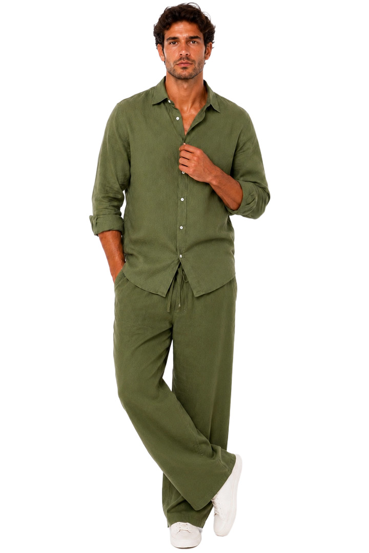 Picture of Linen Khaki Pants - Green