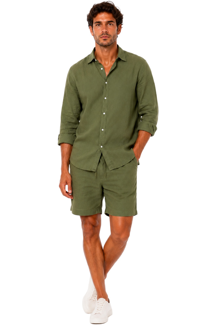 Picture of Linen Short - Khaki