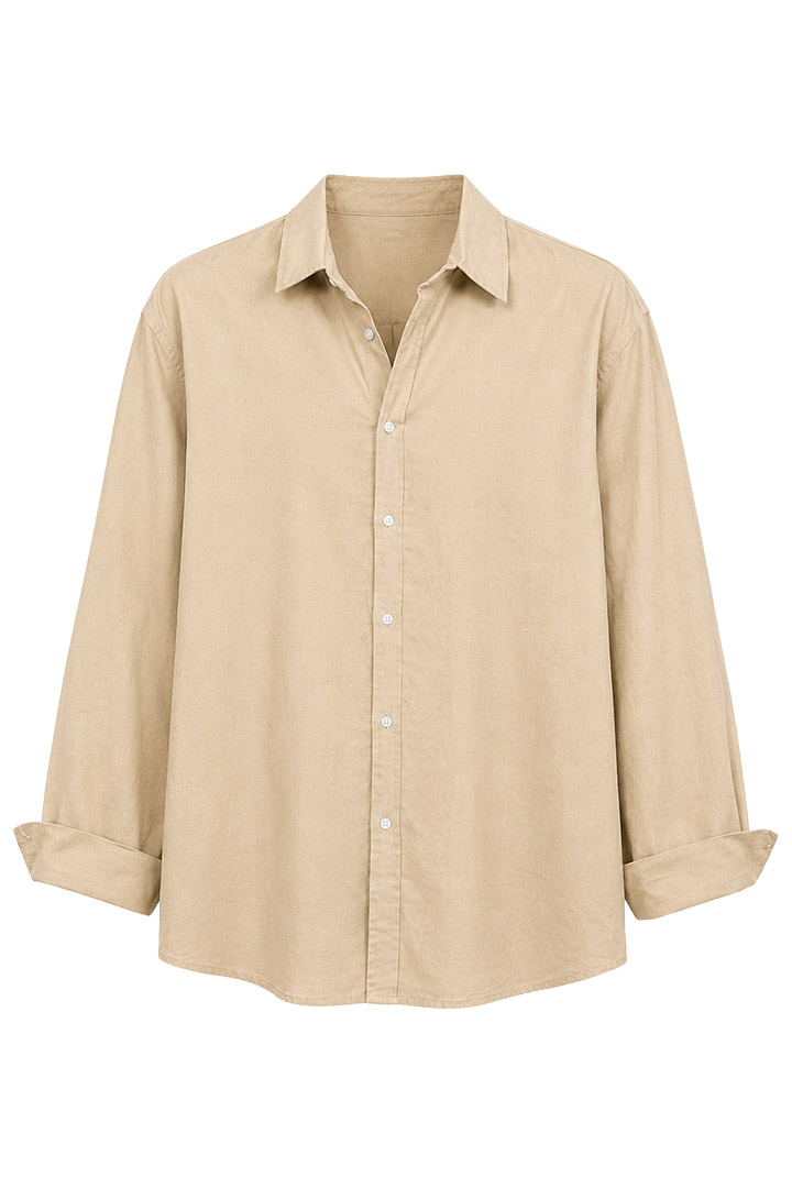 Picture of Linen Long Sleeve Shirt -Beige