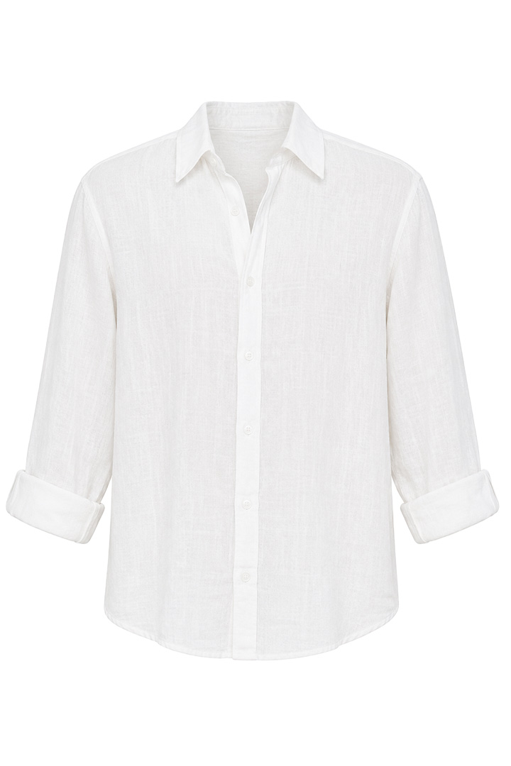 Picture of Linen Long Sleeve Shirt - White