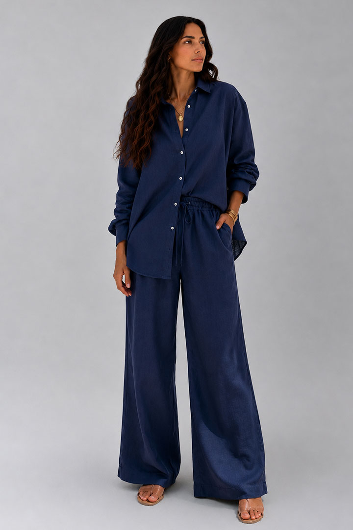 Picture of Linen Navy Set