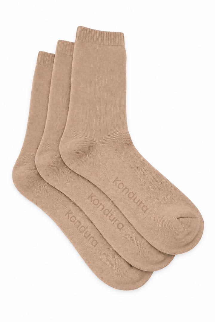 Picture of Cloud Socks Pack of 3 - Taupe