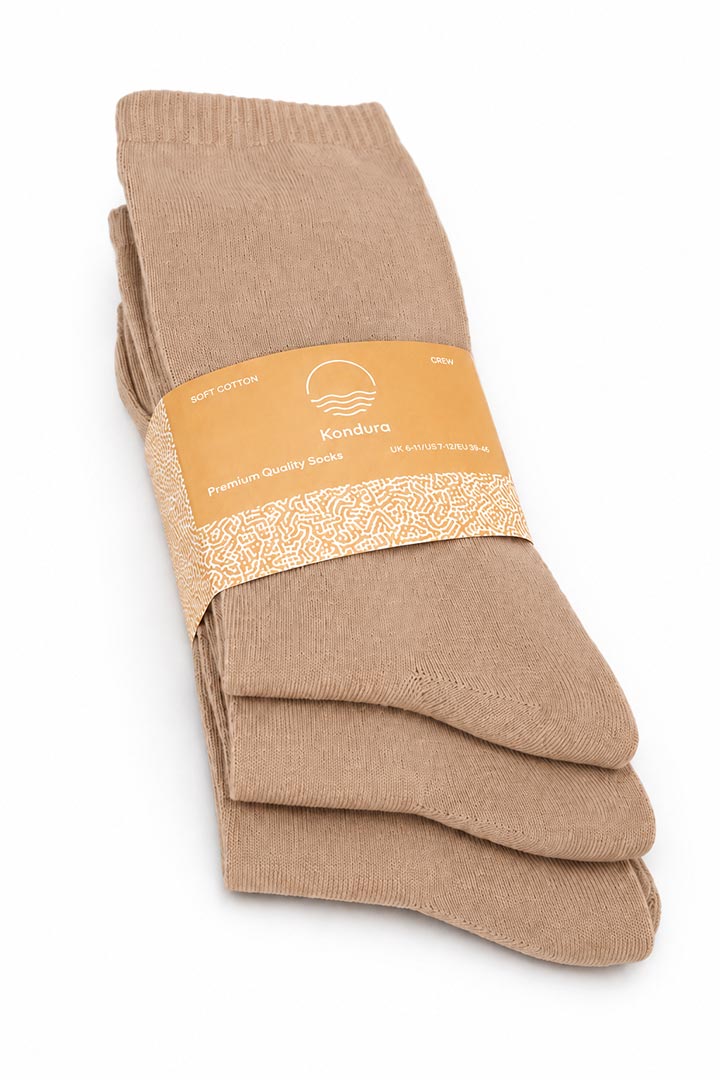 Picture of Cloud Socks Pack of 3 - Taupe