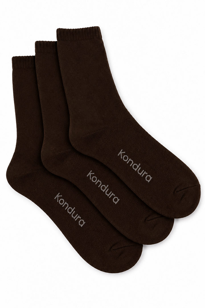 Picture of Cloud Socks Pack of 3 - Brown