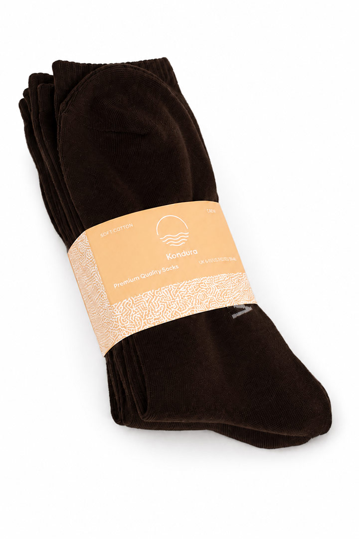 Picture of Cloud Socks Pack of 3 - Brown