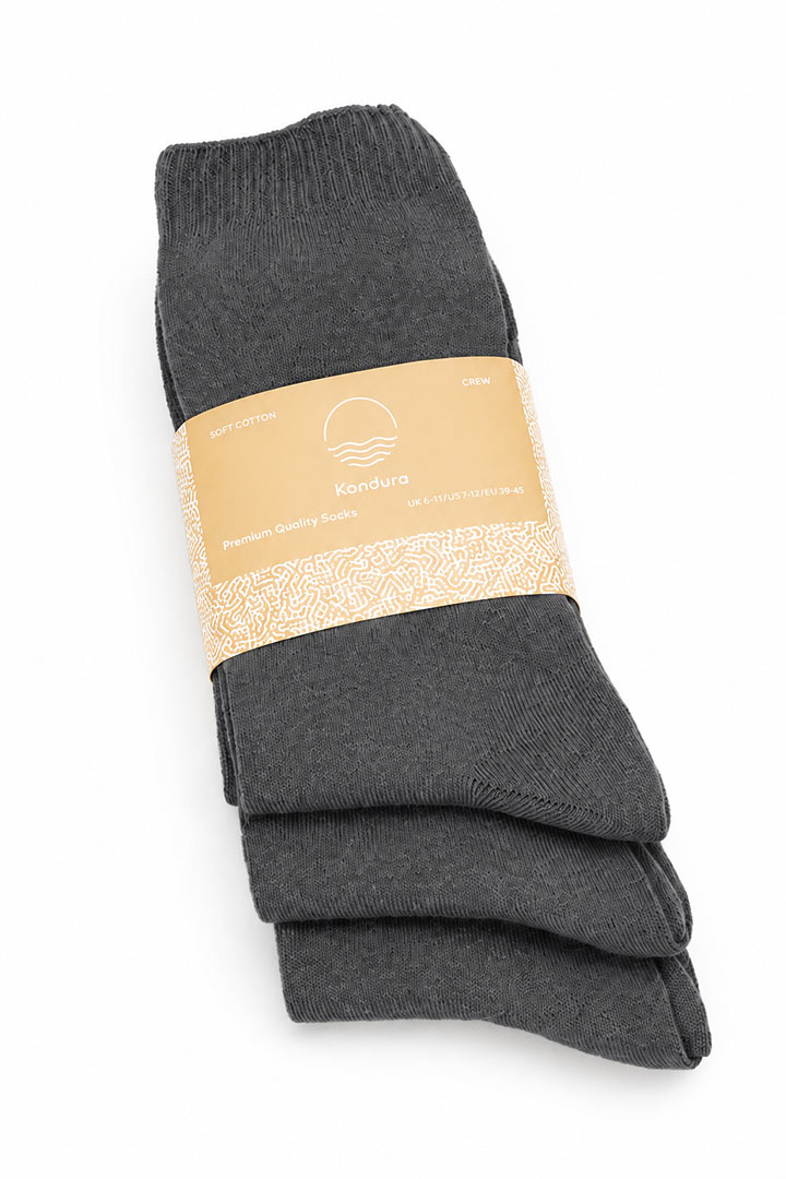 Picture of Cloud Socks Pack of 3 - Dark Grey