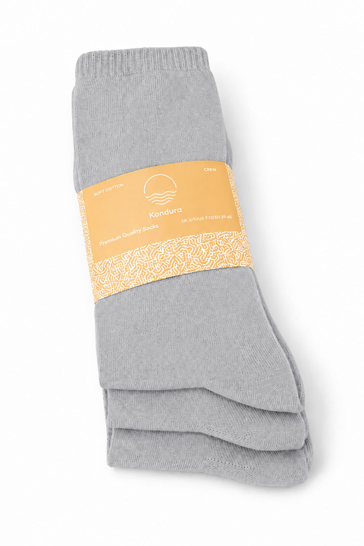 Picture of Cloud Socks Pack of 3 - Grey