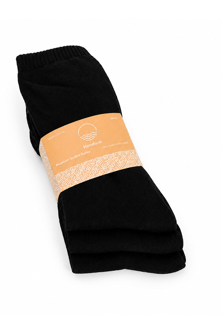 Picture of Cloud Socks Pack of 3 - Black