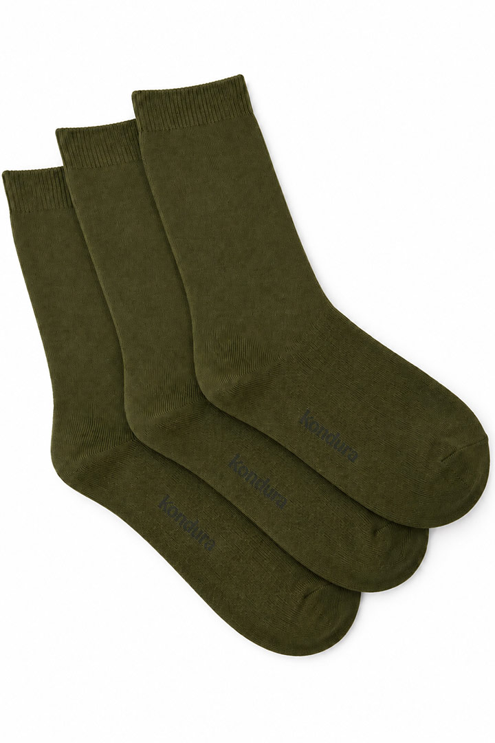 Picture of Cloud Socks Pack of 3 - Olive