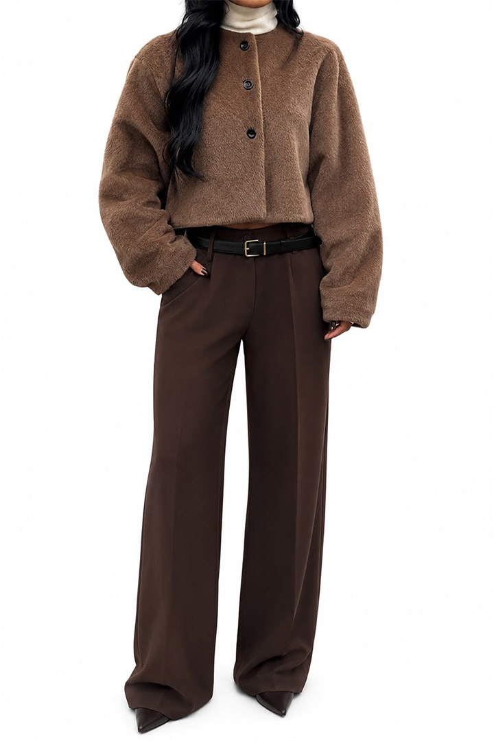Picture of Teddy Jacket - Brown