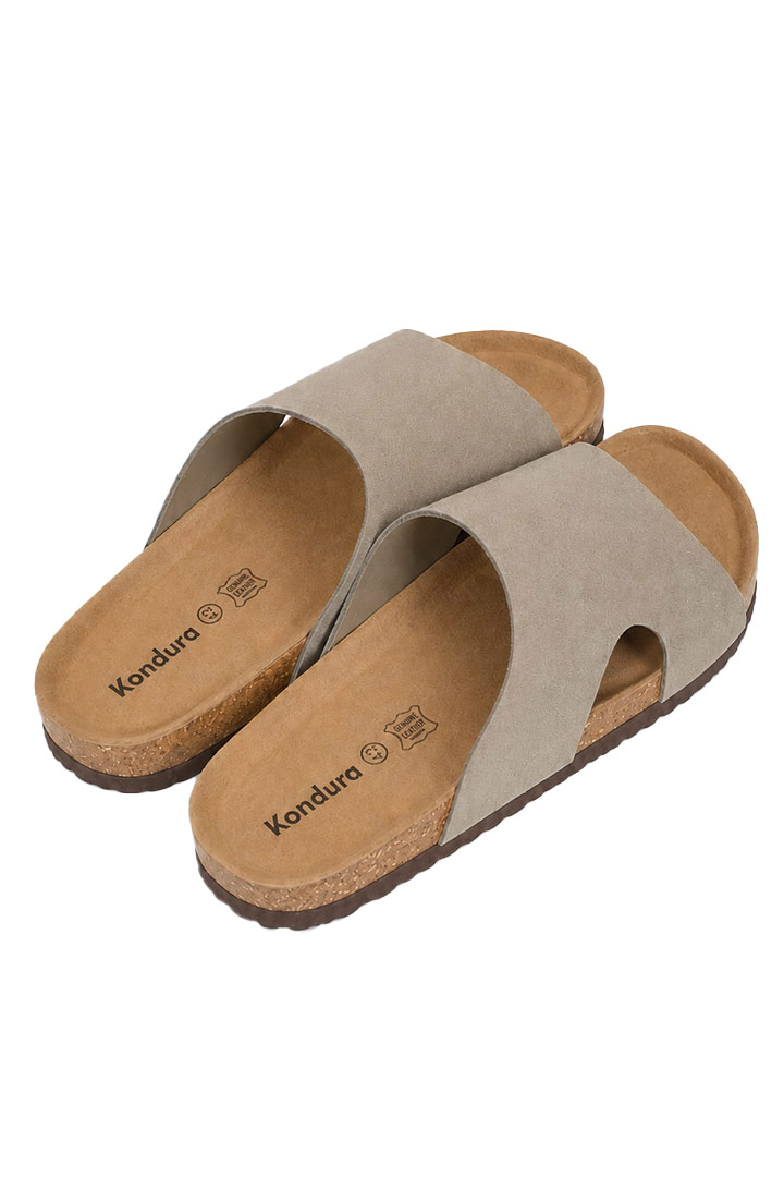 Picture of Cloud Slides - Taupe Suede