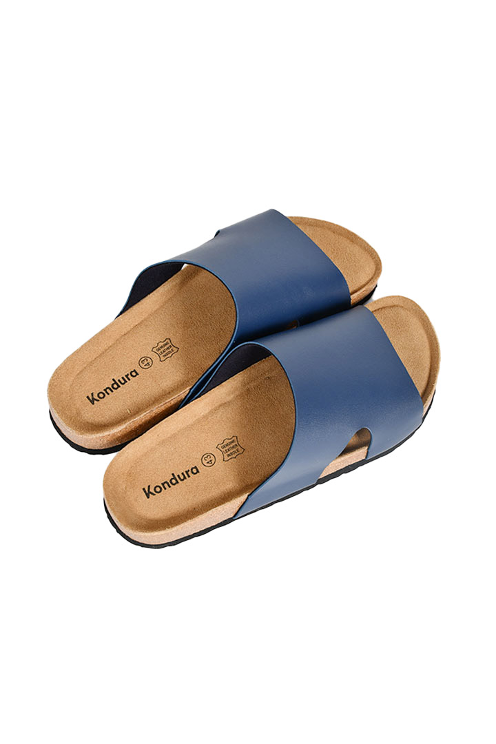 Picture of Cloud Slides - Navy Leather