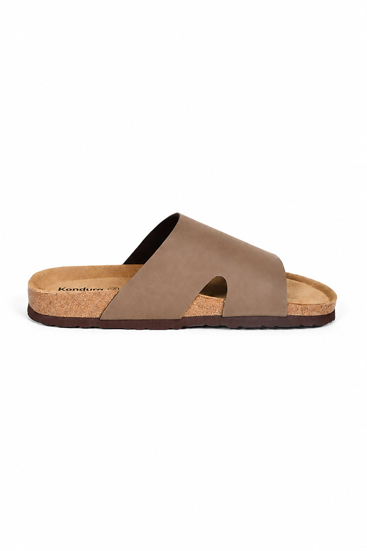 Picture of Cloud Slides - Taupe Leather