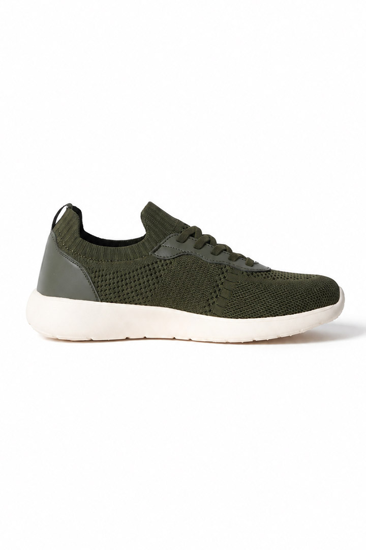 Picture of Cloud Walk - Olive Leather on Off White