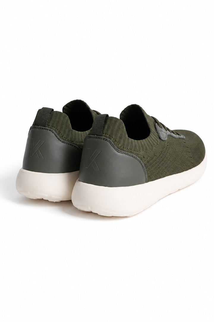 Picture of Cloud Walk - Olive Leather on Off White