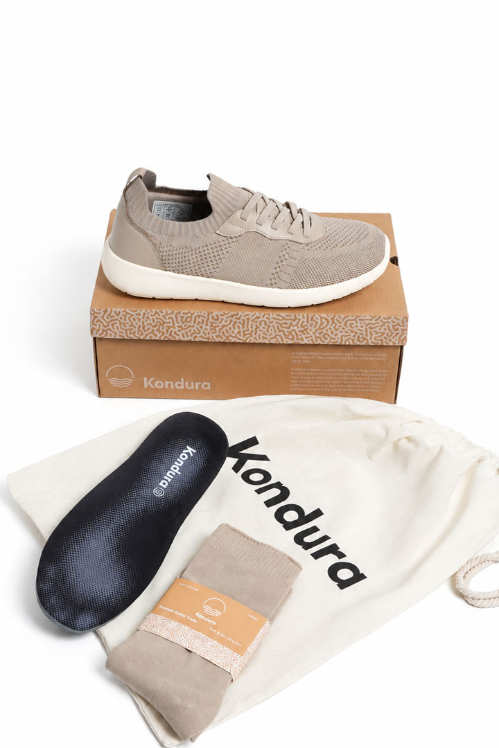 Picture of Cloud Walk - Taupe Leather on Off White