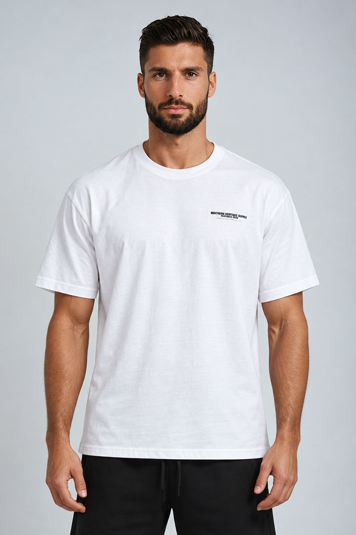 Picture of Oversized Wordmark White Tee