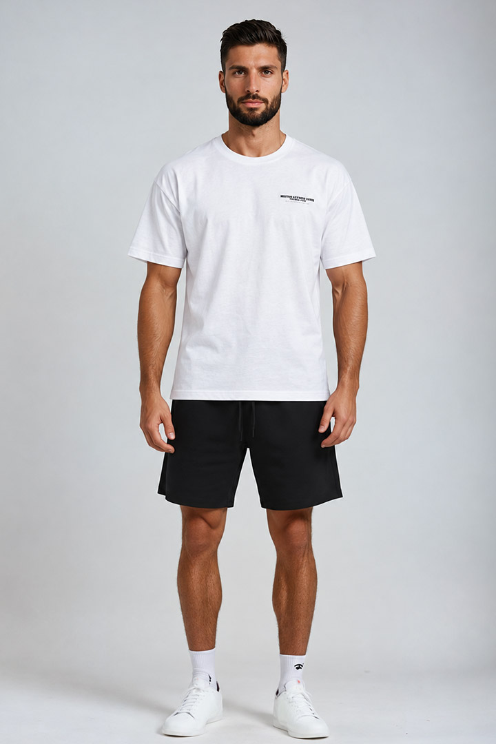 Picture of Oversized Wordmark White Tee