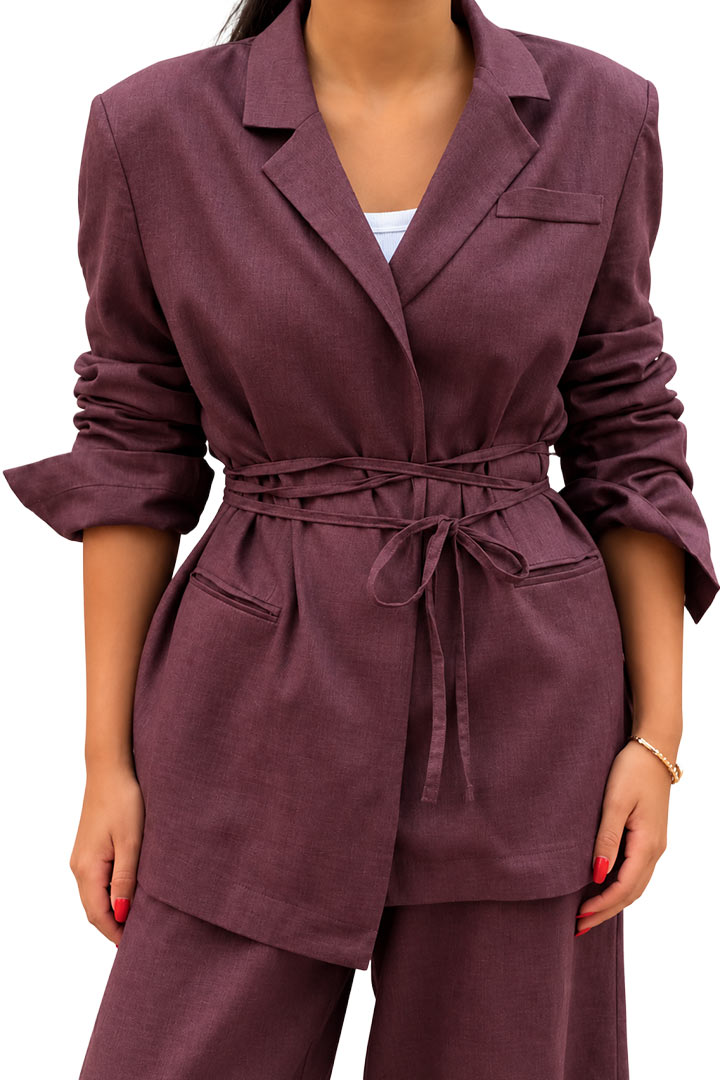 Picture of Plum Belted Set